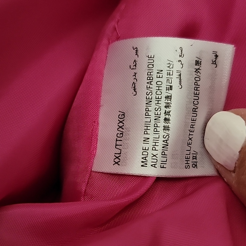 INC Coat Jacket w/Stand Collar Zip/Snap Flap Close Pink size XXL NWT - Picture 11 of 16